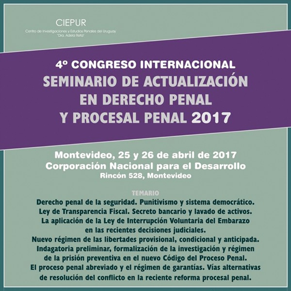 Seminario de Actualización en Derecho Penal y Procesal Penal 2017